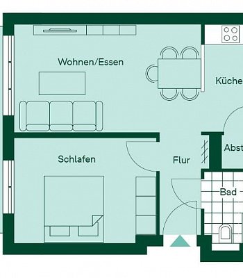 Квартира в Германии в 47269 Duisburg, (Großenbaum), 55 m2