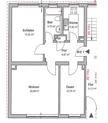 �������� � �������� � 40599 Düsseldorf, 64,83 m2