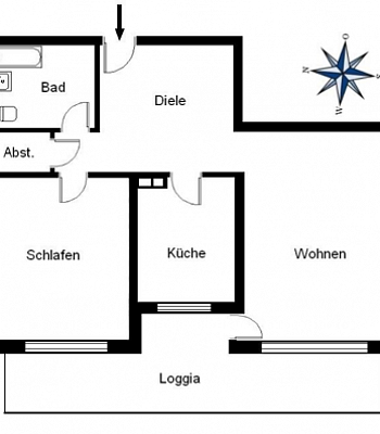 Квартира в Германии в 47167 Duisburg, Neumühl, 61 m2