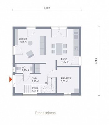 Дом в Германии в 40489 Düsseldorf, Angermund, 124,22 m2 (участок 261 м2)