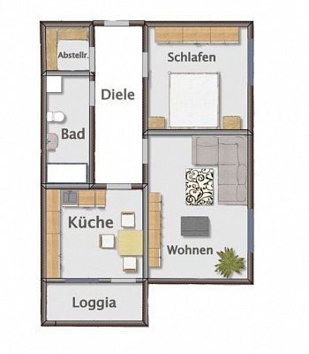 Квартира в Германии в 52134 Herzogenrath, Aachen, 65 m2
